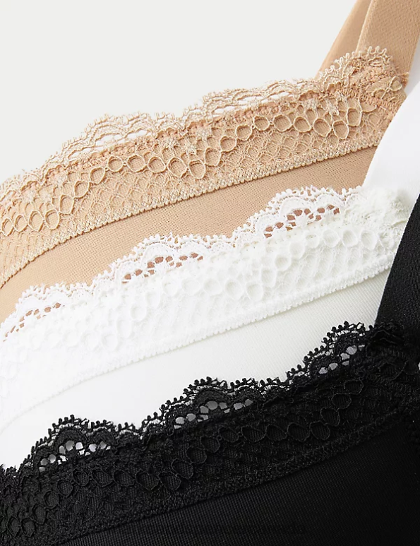 Marks and Spencer sale - Unisex Black Mix Clothing Marks & Spencer 3pk Wired Plunge Bras 20VTD4383