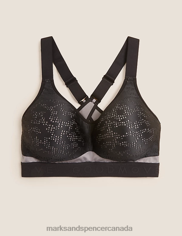 Unisex Black Mix Clothing Marks & Spencer Freedom To Move Ultimate Support Sports Bra 20VTD4576 - Marks and Spencer online