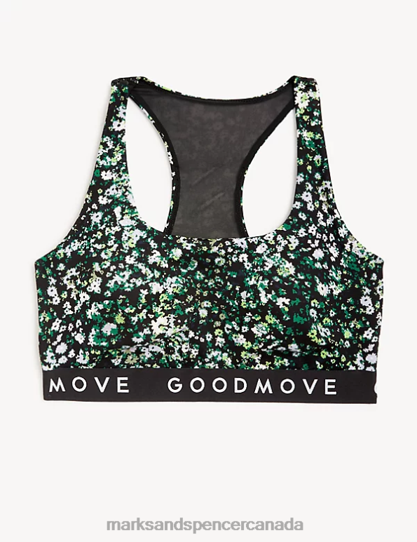 Marks and Spencer near me - Unisex Black Mix Clothing Marks & Spencer Medium Support Non Wired Crop Top A-E 20VTD4220