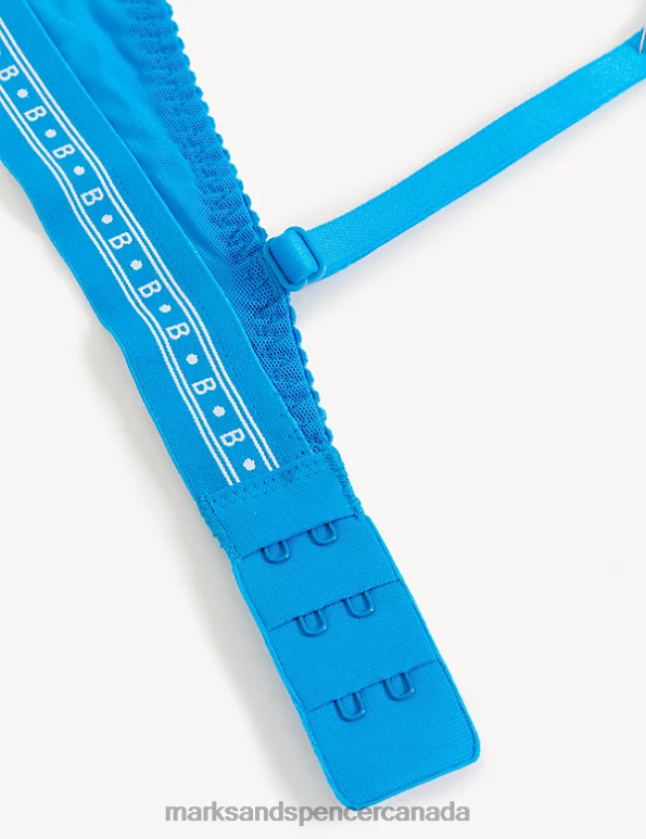 Unisex Bright Turquoise Clothing Marks & Spencer Cleo Wired Plunge Bra 20VTD4075 - Marks and Spencer outlet