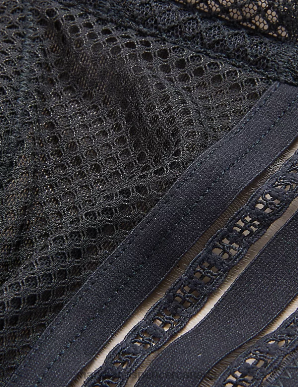 Unisex Charcoal Clothing Marks & Spencer Marseilles Lace Wired Strapless Bustier A-D 20VTD4801 - Marks and Spencer outlet