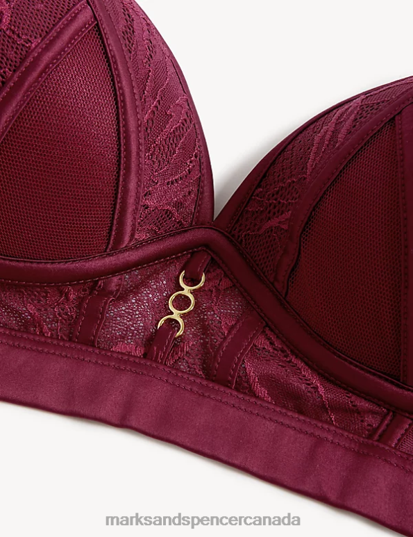 Marks and Spencer sale - Unisex Claret Clothing Marks & Spencer Lexington Non Wired Plunge Bra 20VTD4461