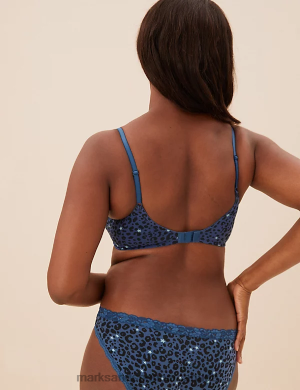 Unisex Dark Blue Mix Clothing Marks & Spencer 3pk Cotton Non Wired Full Cup T-Shirt Bra 20VTD4520 - Marks and Spencer Canada locations