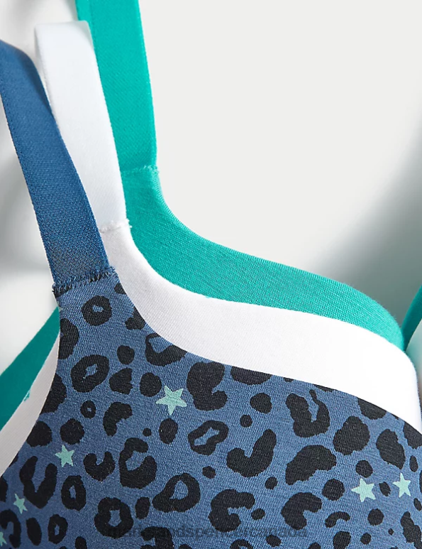 Unisex Dark Blue Mix Clothing Marks & Spencer 3pk Cotton Rich Wired T-Shirt Bras 20VTD4597 - Marks and Spencer outlet