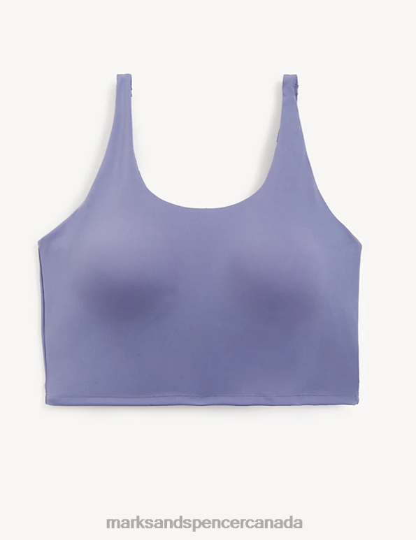 Unisex Dark Grape Clothing Marks & Spencer Medium Support Non Wired Sports Bra 20VTD3889 - Marks and Spencer online