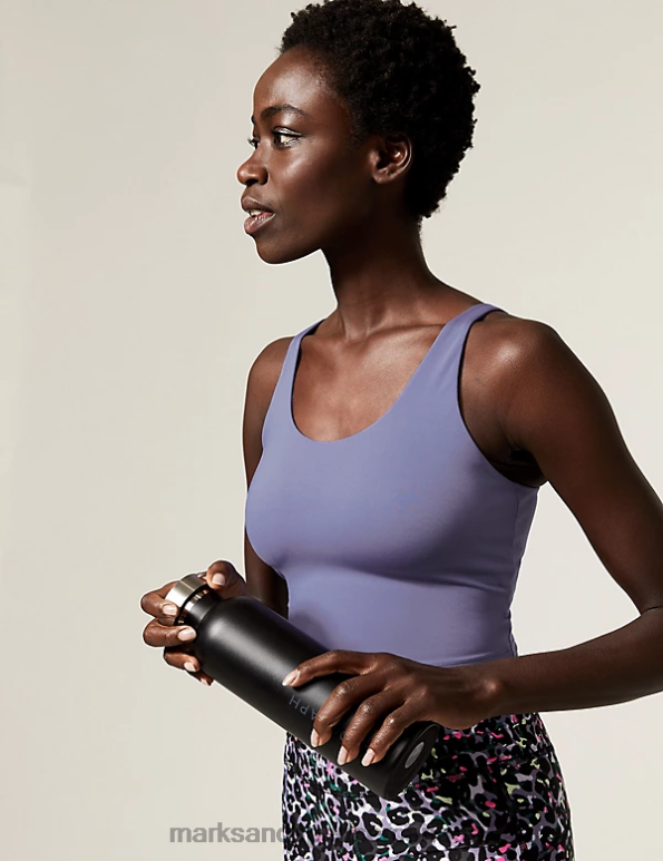 Unisex Dark Grape Clothing Marks & Spencer Medium Support Non Wired Sports Bra 20VTD3889 - Marks and Spencer online