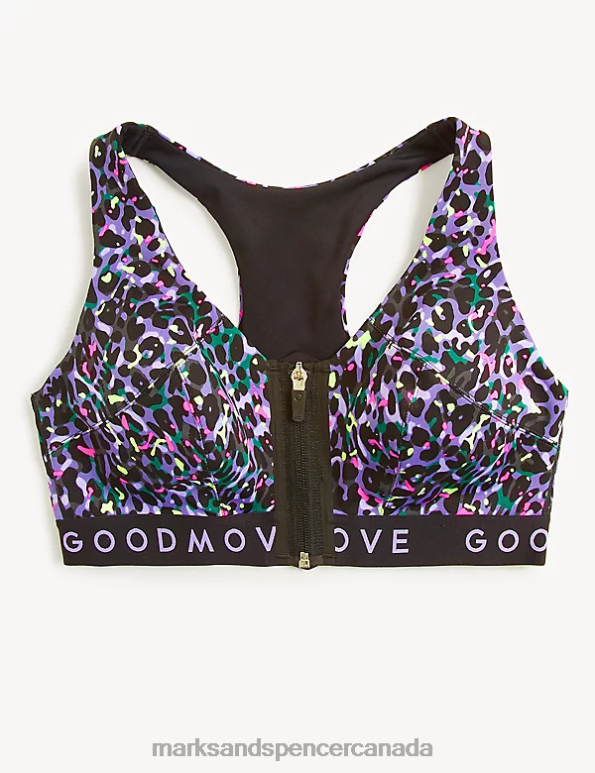 Unisex Dark Grape Clothing Marks & Spencer Ultimate Support Non Wired Sports Bra 20VTD4986 - Marks and Spencer outlet