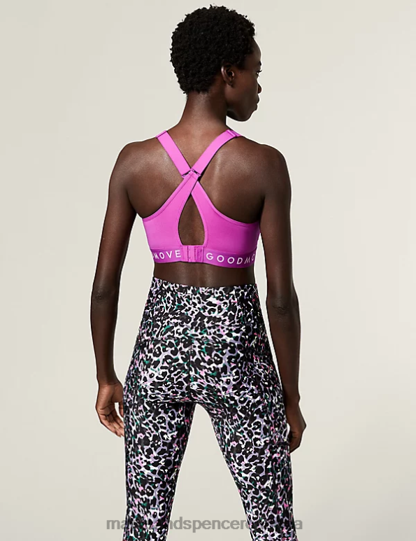 Marks and Spencer Canada - Unisex Dark Magenta Clothing Marks & Spencer Freedom To Move Ultimate Support Sports Bra 20VTD4901