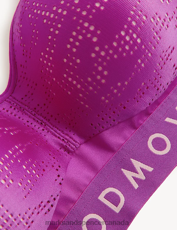 Marks and Spencer Canada - Unisex Dark Magenta Clothing Marks & Spencer Freedom To Move Ultimate Support Sports Bra 20VTD4901