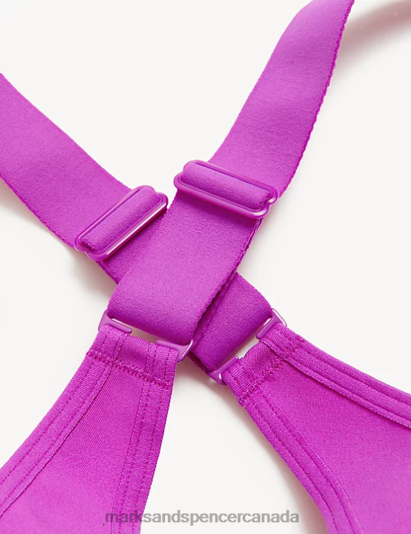 Marks and Spencer Canada - Unisex Dark Magenta Clothing Marks & Spencer Freedom To Move Ultimate Support Sports Bra 20VTD4901