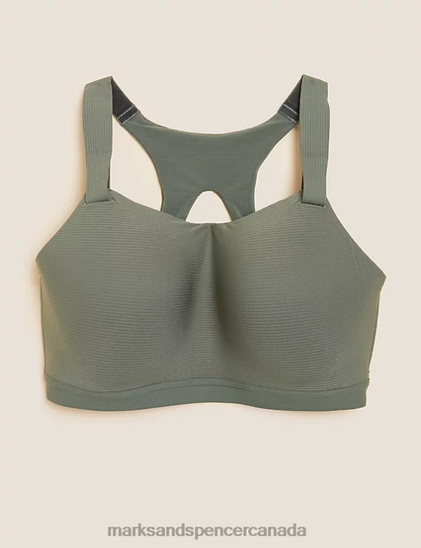 Marks and Spencer sale - Unisex Dark Olive Clothing Marks & Spencer Ultimate Support Custom Fit Sports Bra 20VTD4719