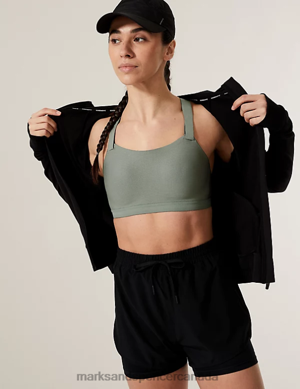 Marks and Spencer sale - Unisex Dark Olive Clothing Marks & Spencer Ultimate Support Custom Fit Sports Bra 20VTD4719
