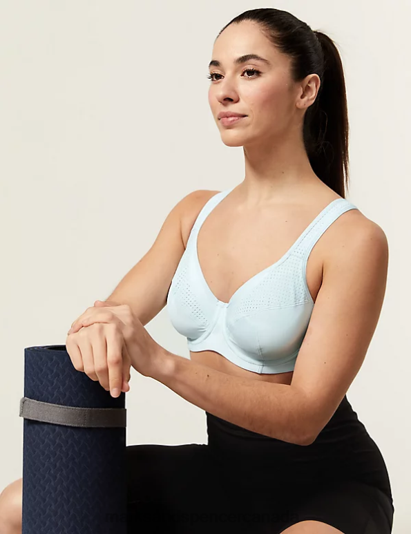 Marks and Spencer Canada - Unisex Dark Turquoise Clothing Marks & Spencer 2pk Ultimate Support Wired Sports Bras 20VTD4107