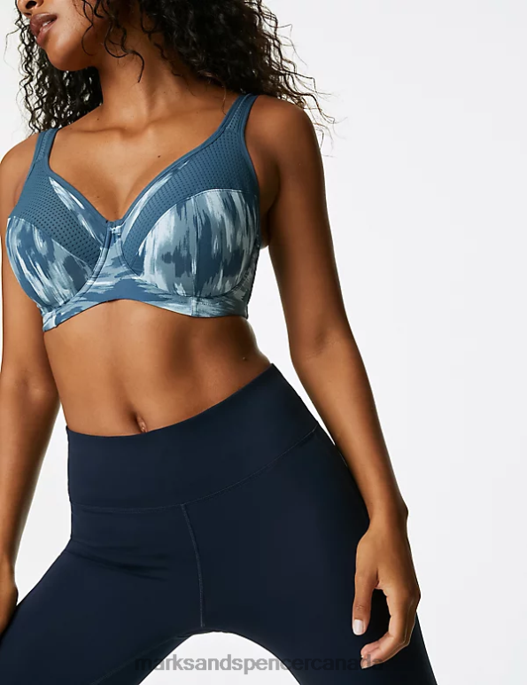 Unisex Dark Turquoise Clothing Marks & Spencer 2pk Ultimate Support Wired Sports Bras 20VTD4416 - Marks and Spencer online