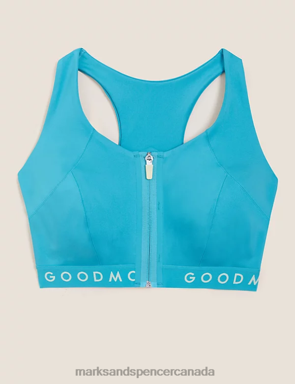 Unisex Dark Turquoise Clothing Marks & Spencer Ultimate Support Non Wired Sports Bra 20VTD4521 - Marks and Spencer outlet