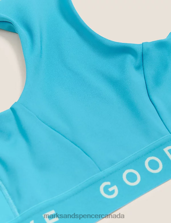 Unisex Dark Turquoise Clothing Marks & Spencer Ultimate Support Non Wired Sports Bra 20VTD4521 - Marks and Spencer outlet