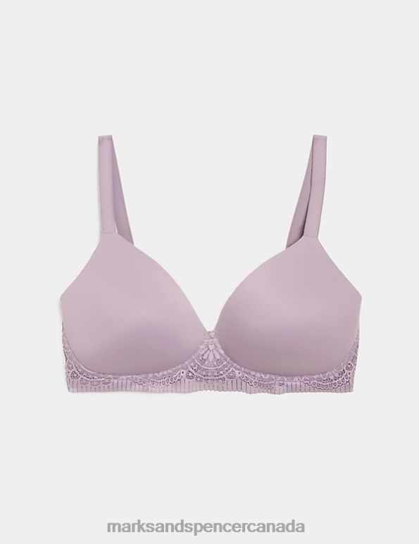 Unisex Dusted Lilac Clothing Marks & Spencer Body Soft Non Wired Full Cup Bra 20VTD4167 - Marks and Spencer outlet