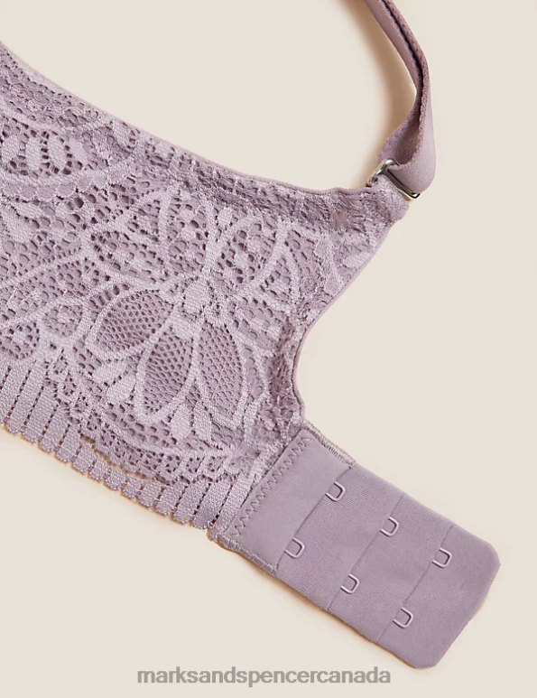 Unisex Dusted Lilac Clothing Marks & Spencer Body Soft Non Wired Plunge Bra 20VTD4044 - Marks and Spencer online