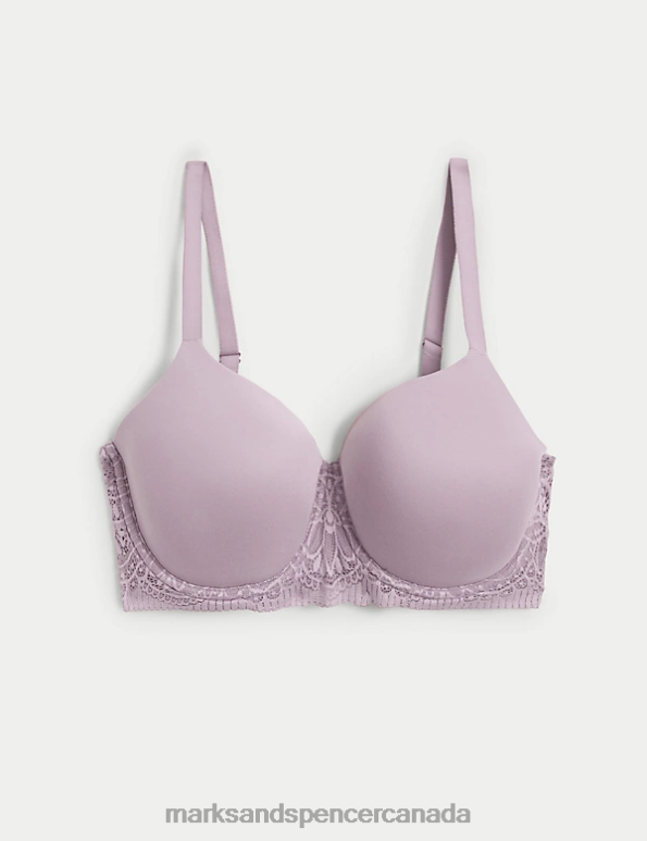 Unisex Dusted Lilac Clothing Marks & Spencer Body Soft Wired Full Cup T-Shirt Bra 20VTD4217 - Marks and Spencer Canada locations