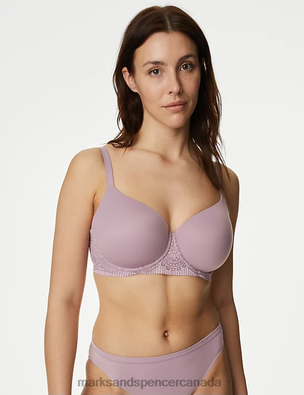 Unisex Dusted Lilac Clothing Marks & Spencer Body Soft Wired Full Cup T-Shirt Bra 20VTD4217 - Marks and Spencer Canada locations