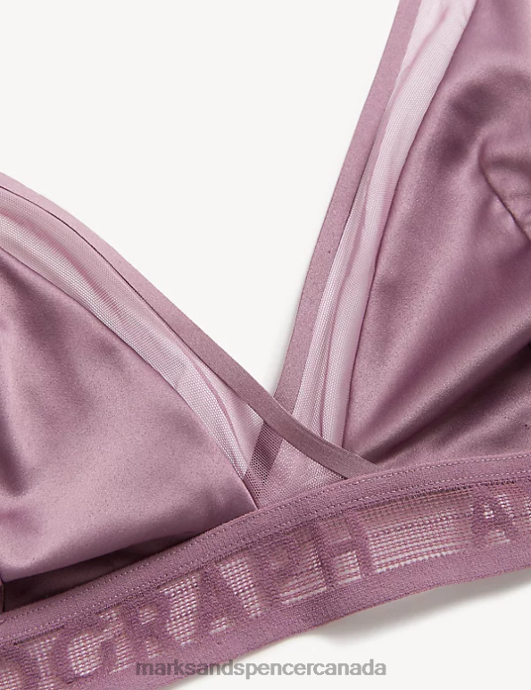 Marks and Spencer sale - Unisex Dusted Mauve Clothing Marks & Spencer Tivoli Mesh Non Wired Bralette 20VTD4484