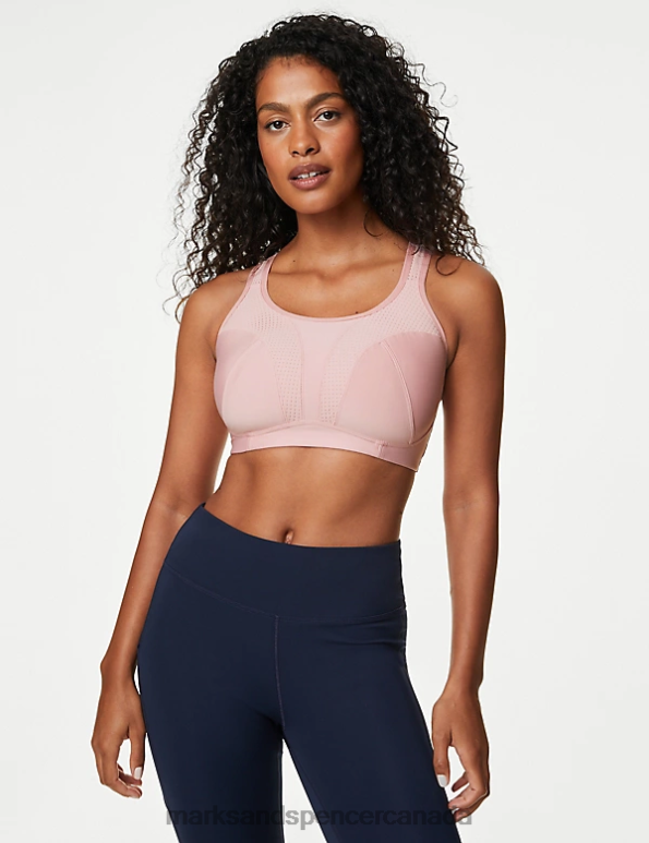 Unisex Dusted Pink Clothing Marks & Spencer 2pk Ultimate Support Non Wired Sports Bras 20VTD4464 - Marks and Spencer Canada locations