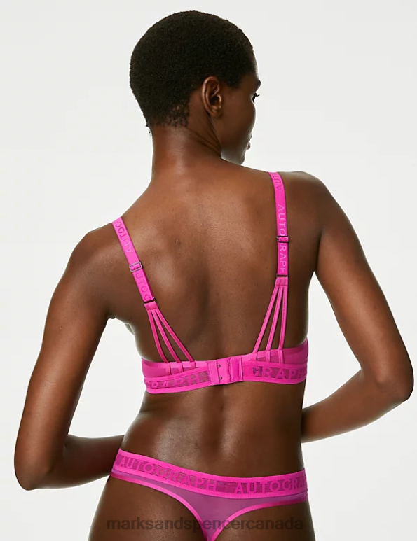 Unisex Fuchsia Clothing Marks & Spencer Tivoli Mesh Wired Full Cup Bra 20VTD4899 - Marks and Spencer outlet