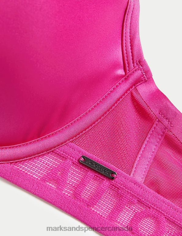 Marks and Spencer Canada - Unisex Fuchsia Clothing Marks & Spencer Tivoli Mesh Wired Plunge Bra 20VTD4778