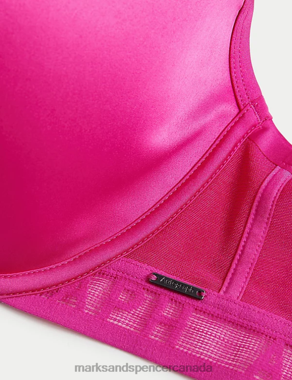 Unisex Fuchsia Clothing Marks & Spencer Tivoli Mesh Wired Plunge Bra 20VTD4940 - Marks and Spencer online