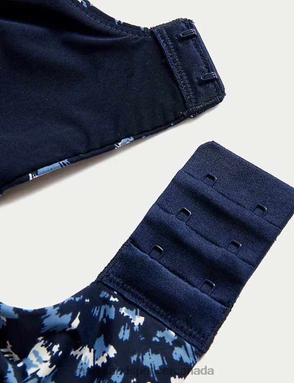 Marks and Spencer near me - Unisex Grey Blue Clothing Marks & Spencer Flexifit Floral Full Cup T-Shirt Bra 20VTD4588