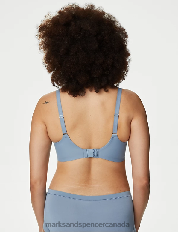 Marks and Spencer Canada - Unisex Grey Blue Clothing Marks & Spencer Flexifit Invisible Wired Full-cup Bra 20VTD4379