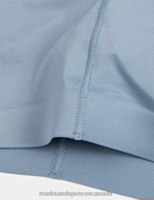 Unisex Grey Blue Clothing Marks & Spencer Flexifit Non Wired Crop Top 20VTD1347 - Marks and Spencer outlet