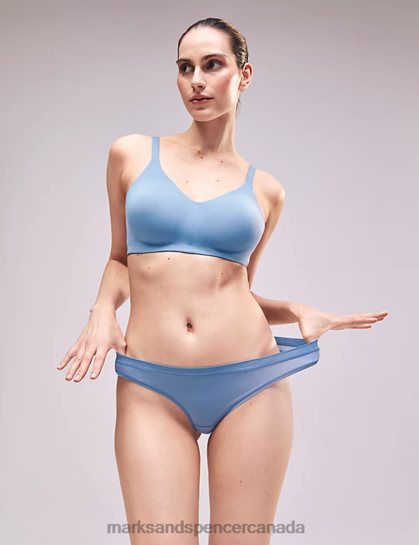 Marks and Spencer sale - Unisex Grey Blue Clothing Marks & Spencer Flexifit Non Wired Full Cup Bra 20VTD4141