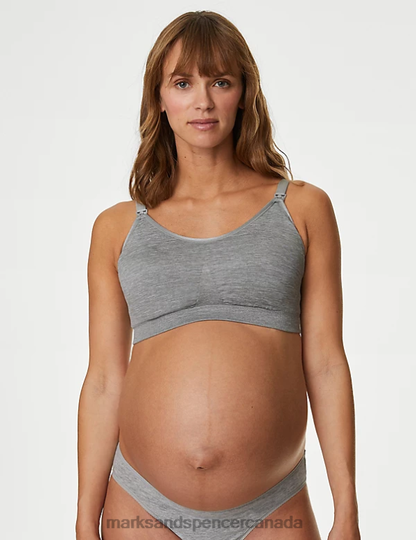 Marks and Spencer near me - Unisex Grey Mix Clothing Marks & Spencer 2pk Seamless Full Cup Nursing Bras 20VTD4602