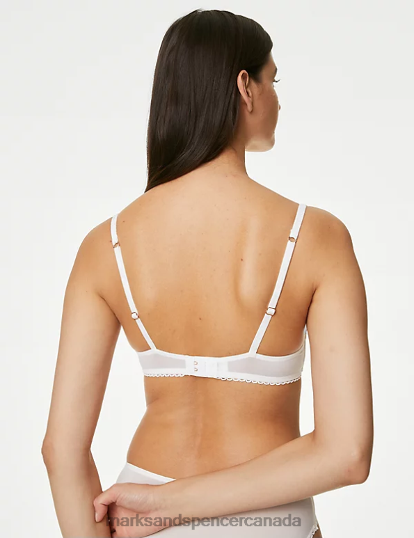Unisex Ivory Mix Clothing Marks & Spencer Ammi Wired Balcony Bra With Cotton 20VTD3866 - Marks and Spencer outlet
