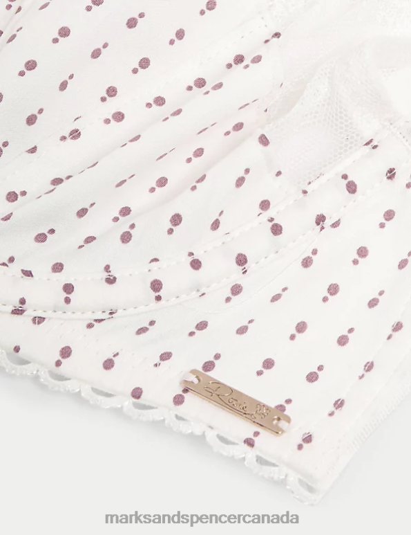 Unisex Ivory Mix Clothing Marks & Spencer Ammi Wired Balcony Bra With Cotton 20VTD3866 - Marks and Spencer outlet