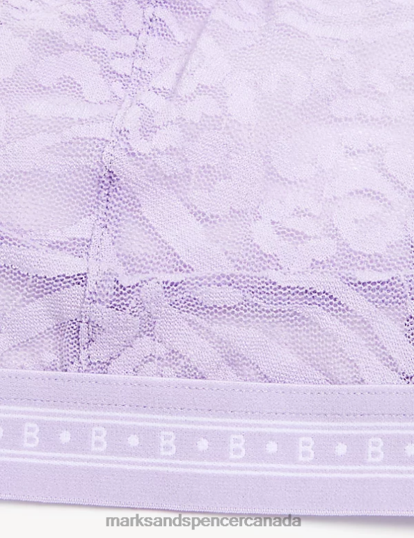 Unisex Lilac Clothing Marks & Spencer Gisella Mesh Non Wired Bralette 20VTD4046 - Marks and Spencer outlet