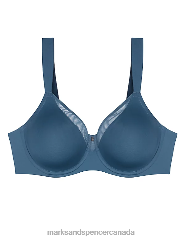 Unisex Medium Blue Clothing Marks & Spencer True Shape Sensation Non Padded Underwired Minimiser Bra 20VTD4766 - Marks and Spencer Canada locations