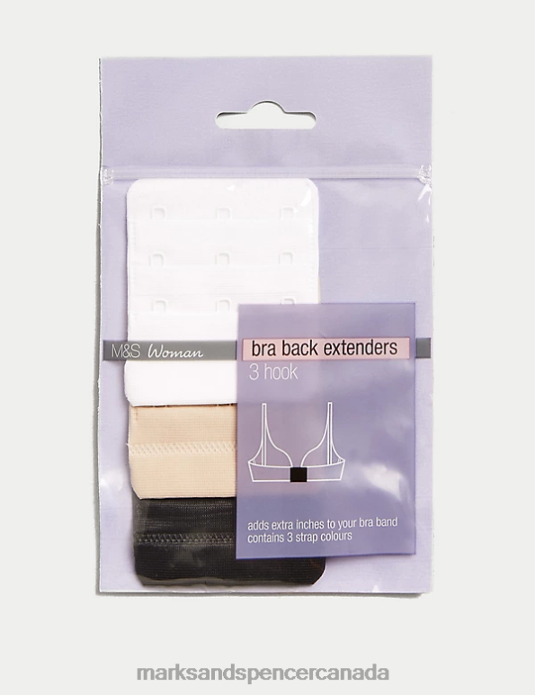 Unisex Multi Clothing Marks & Spencer 3pk 3 Hook Bra Extenders 20VTD4343 - Marks and Spencer online