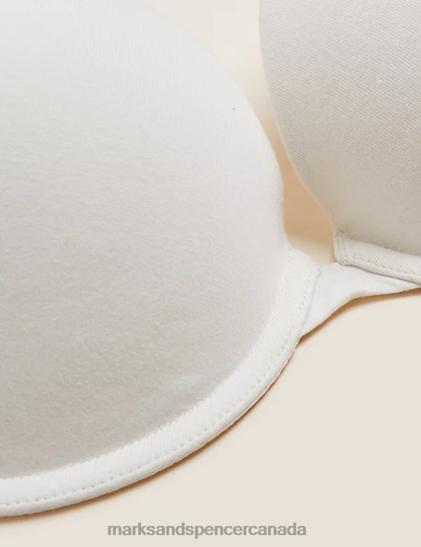 Unisex Navy Mix Clothing Marks & Spencer 3pk Cotton Wired Push-Up Bras 20VTD3741 - Marks and Spencer Canada locations