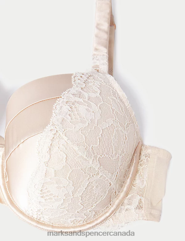 Unisex Pale Opaline Clothing Marks & Spencer Lace Wired Full Cup Bra With Silk 20VTD4387 - Marks and Spencer Canada locations