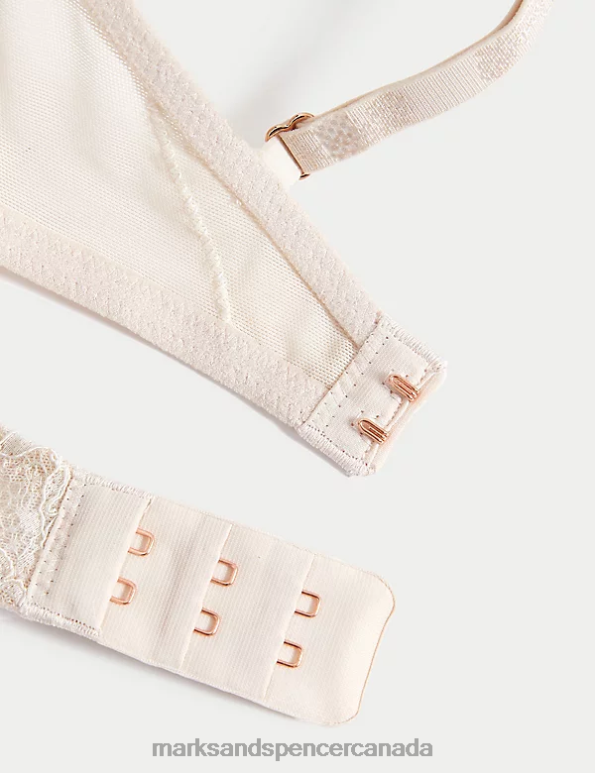 Marks and Spencer Canada - Unisex Pale Opaline Clothing Marks & Spencer Silk Beau Wired Plunge Bra 20VTD4506