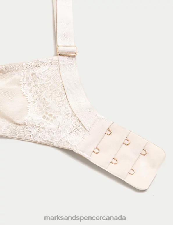 Marks and Spencer sale - Unisex Pale Opaline Clothing Marks & Spencer Silk & Lace Minimiser Bra 20VTD4544