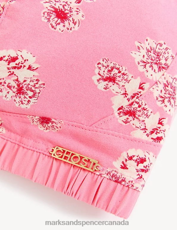 Unisex Pink Mix Clothing Marks & Spencer Floral Print Non Wired Bralette 20VTD4027 - Marks and Spencer Canada locations
