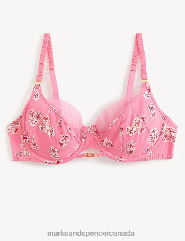 Marks and Spencer sale - Unisex Pink Mix Clothing Marks & Spencer Floral Print Wired Full Cup Bra 20VTD3914