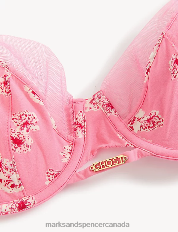 Marks and Spencer sale - Unisex Pink Mix Clothing Marks & Spencer Floral Print Wired Full Cup Bra 20VTD3914
