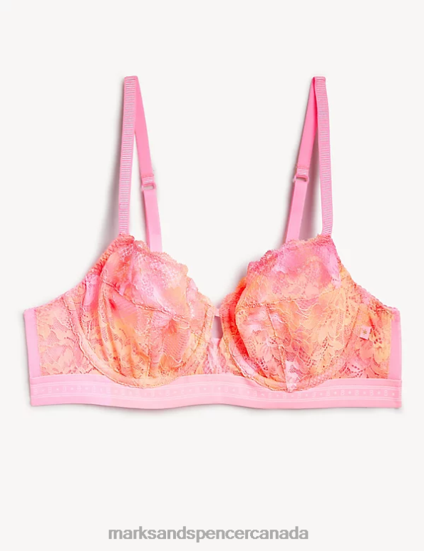 Marks and Spencer sale - Unisex Pink Mix Clothing Marks & Spencer Meia Lace Wired Balcony Bra 20VTD4312