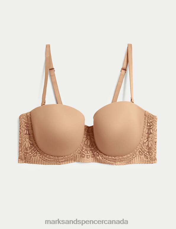 Marks and Spencer Canada - Unisex Rich Amber Clothing Marks & Spencer Body Soft Wired Strapless Bra 20VTD4493