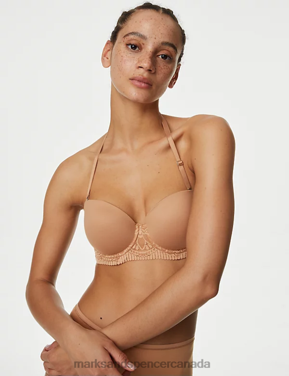 Marks and Spencer Canada - Unisex Rich Amber Clothing Marks & Spencer Body Soft Wired Strapless Bra 20VTD4493