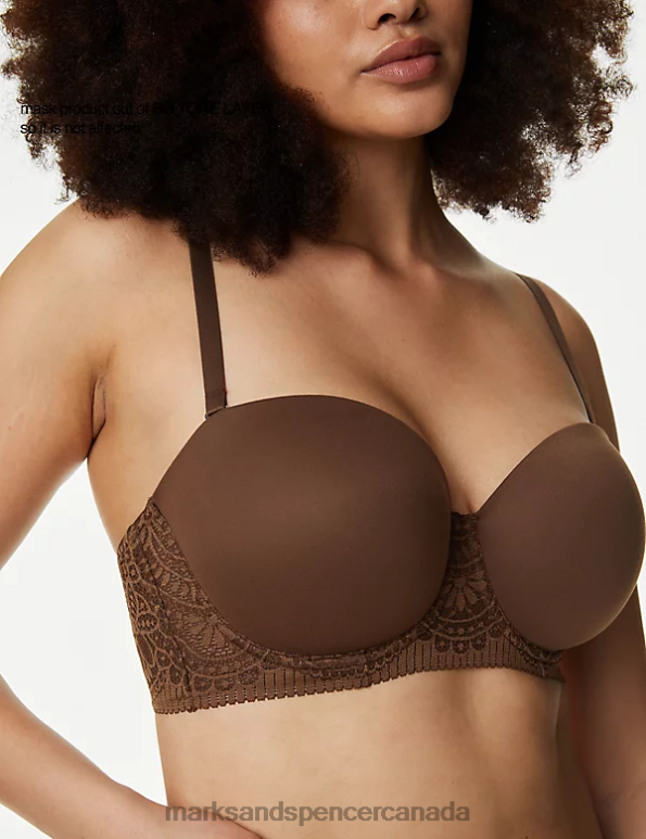 Unisex Rich Quartz Clothing Marks & Spencer Body Soft Wired Strapless Bra 20VTD4492 - Marks and Spencer outlet